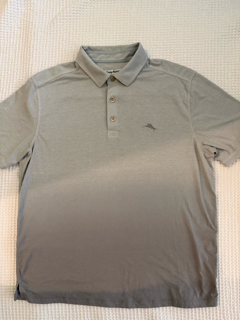 Tommy Bahama Ombre Grey Short-Sleeve Polo